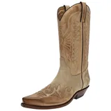 FB Fashion Boots Unisex Cowboy Stiefel Carlos Cuero Beige Westernstiefel Lederstiefel Braun 48 EU - 48 EU