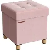 Sitzbank klappbar 38 x 38 x 40 cm mit Stauraum pastellrosa