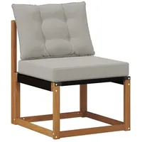 vidaXL Mittelsofa Outdoor Massivholz Akazie grau