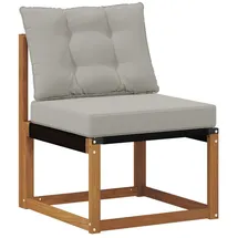 vidaXL Mittelsofa Outdoor Massivholz Akazie grau
