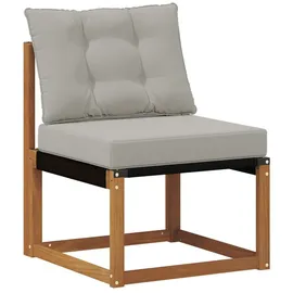 vidaXL Mittelsofa Outdoor Massivholz Akazie grau