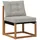 vidaXL Mittelsofa Outdoor Massivholz Akazie grau