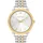 Steve Madden Echtes Diamant Zifferblattarmband Uhr Silber/Zweifarbig 0 mm