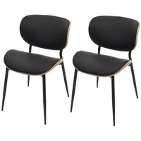 Mendler 2er-Set Esszimmerstuhl HWC-O45, Stuhl, Bugholz Kunstleder 280g/m2 Öko-Tex