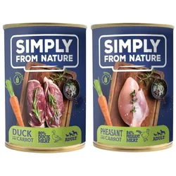 SIMPLY FROM NATURE Ente mit Karotte + Fasan mit Karotte 400 g x 12