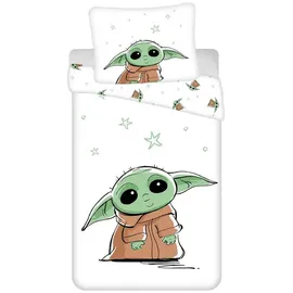 AC-Déco Star Wars The Mandalorian Baby Yoda Mehrfarbig 140 x 200 cm + 70 x 90 cm
