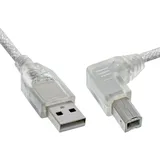 InLine USB-A auf USB-B 0,5 m Transparent