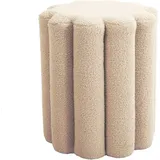 Svita Dahlia Hocker Pouf Teddyboucle Modern Beige - Svita