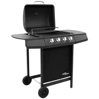 VidaXL Gasgrill mit 4 Flammen Schwarz