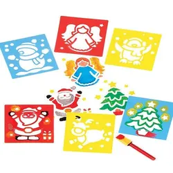 Schablonen mit Weihnachtsmotiven (pro Set 6) Bastelbedarf zu Weihnachten