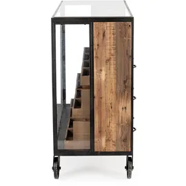 BIZZOTTO Kommode Mindil aus Holz, Industrial Design mit Metallgestell, natur, 12 Schubladen, Bizzotto