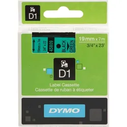 König Werbeanlagen DYMO-Schriftbandkassette, Schrift: schwarz, Grund: grün, Breite 19mm, 7m