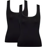 SLOGGI Unterhemd GO Tank Top Schwarz Baumwolle X-Small Damen sloggi