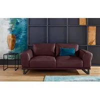W.SCHILLIG 2-Sitzer montanaa Designsofa mit erstklassigem Sitzkomfort, Federkern, mit Metallkufen in Schwarz pulverbeschichtet, Breite 192 cm braun