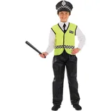 Fun Shack Schwarzes Polizei Kostüm für Kinder, FBI Uniform - L