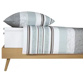 SCHIESSER Bettwäsche "Adele aus weicher Baumwolle mit im Paisley-Streifen-Look", grau, B/L: 135cm x 200cm, 1 Stk., 1 Stk., Renforcé, B/L: 80cm x 80cm, 2 Stk., Renforcé, Obermaterial: 100% Baumwolle, Bettwäsche, Bettwäsche, MADE IN GREEN by OEKO-TEX