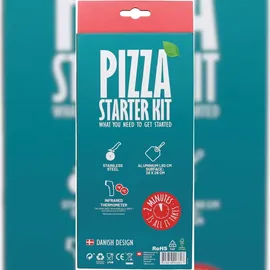 cozze Pizza Starter-Set 3-teilig: Pizzaschaufel, Thermometer und Pizzaschneider