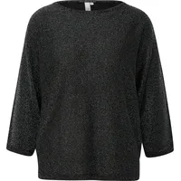 QS Pullover in Glitzeroptik Schwarz M