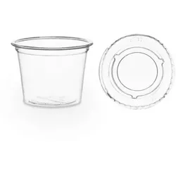 Ekoe Saucenschale mit Deckel 15 ml transparent kompostierbar 100 Stk