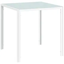 Homcom Esszimmertisch 75 x 75 x 75 cm weiß