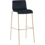 deluke Barhocker TENAR 43 x 48 x 100 cm Schwarz/Gold