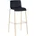 deluke Barhocker TENAR 43 x 48 x 100 cm Schwarz/Gold