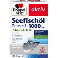Doppelherz Aktiv Seefischöl Omega-3 1000 mg + Folsäure +