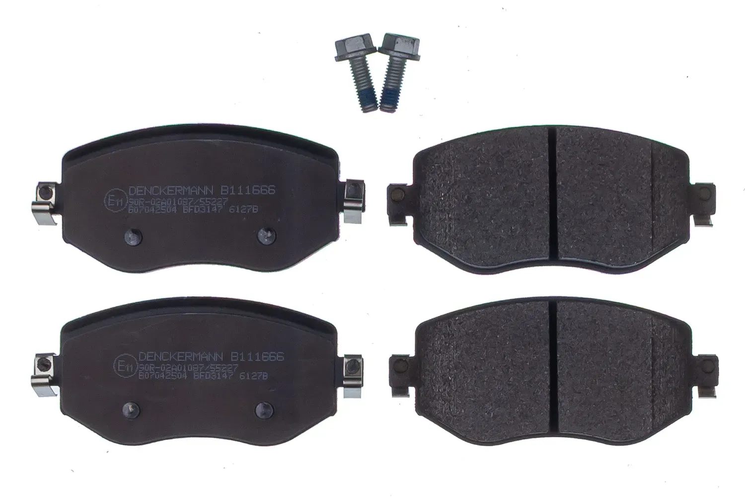 DENCKERMANN Bremsbelagsatz, Scheibenbremse b111666 Vorderachse für RENAULT