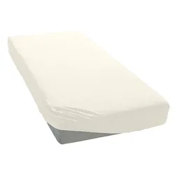 Spannbettlaken BELLANA "bellana by nature", beige (natur), B:140-160cm L:200cm, Single-Jersey, Obermaterial: 100% Baumwolle, Laken, aus Bio-Baumwolle