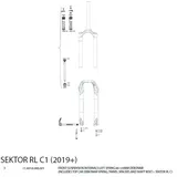 RockShox Sektor Rl Remote Gabel Senkt Sich - Silver / Black - One Size