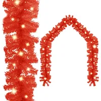 vidaXL Weihnachtsgirlande 5 m Rot