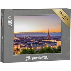 puzzleYOU Puzzle Puzzle 1000 Teile XXL „Skyline von Turin in Italien“, 1000 Puzzleteile, puzzleYOU-Kollektionen Turin