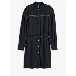 bonprix Blusenkleid aus fließender Viskose, schwarz, 46