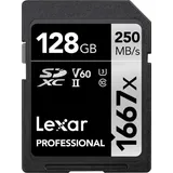 Lexar SDXC Professional Type Silver - 1667x 250MB/s V60 II 128 GB