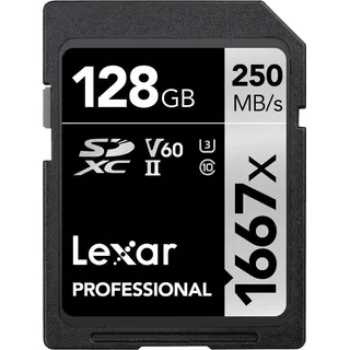 Lexar SDXC Professional Type Silver - 1667x 250MB/s V60 II 128 GB