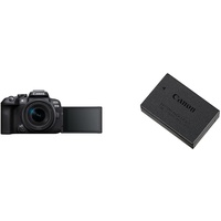 Canon EOS R10 Kamera spiegellose Camera + RF-S 18-150mm F4.5-6.3 is STM Objektiv schwarz & 9967B002 Akku LP-E17, schwarz