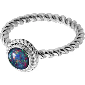 Nenalina Ring 925 Silber Geburtsstein Oktober in grau, | Gr.: 52