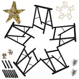 Modo24 Sägebock Holzbock Klappbock Arbeitsbock DIY Stern/ Weihnachtsstern SET, (Spar-Set, 5-St), /Tapezierbock Montagebock Unterstellbock/ Weihnachtsbaum - Tannenbaum schwarz