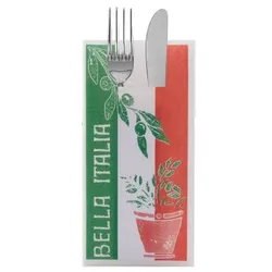Sovie HORECA Besteckserviette Bella Italia aus Linclass® Airlaid 40 x 40 cm, 75 Stück