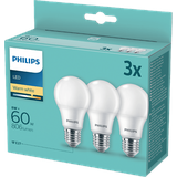 Philips LED-Lampe 77549000 8W E27 warmweiß 3 St.