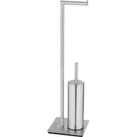 Wenko WC-Garnitur Recco Silber 1 St.