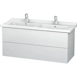 Duravit L-Cube Waschtischunterbau wandhängend, 2 Schubkästen, 1220mm, für Starck 3, LC626704040, Farbe: Schwarz Hochglanz Lack