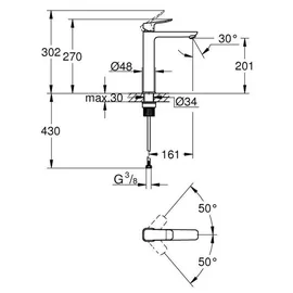 Grohe Dice Waschtischarmatur Chrom