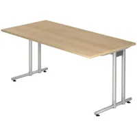 Bümö Schreibtisch Eiche, Nachbildung,Eiche, Rechteckig, 160x72x80 cm, FSC Mix,