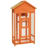 vidaXL Voliere Braun 91,5x53x170 cm Massivholz Kiefer