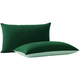 Wometo Kissenbezug Wende-Design 40 x 80 cm Grün