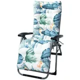 Morbuy Deckchair Auflagen für Gartenliegen, Sonnenliege Kissen Garten Innenhof Gepolstertes Bett Relax-Liegestuhl Sitzauflage für Deckchair, Innen, Außen (53x170x8cm,Tropisch)