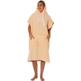 OCEAN & EARTH Ocean Earth Ladies Hooded Poncho Peach