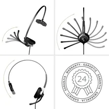 GEQUDIO Headset 1-Ohr Schwarz