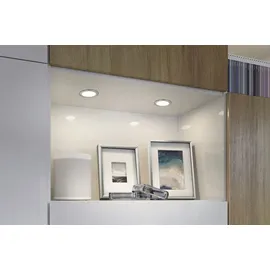 Paulmann LED Möbel-Einbauleuchte eisen gebürstet Ø 6,5 cm warmweiß 3er Set